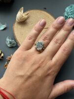 Безрозмірна каблучка з бірюзою. - Зображення 5
