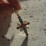 Сережки з рубіном та смарагдом. - Зображення 2