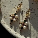 Сережки з рубіном та смарагдом. - Зображення 3