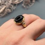 Каблучка з оніксом. - Зображення 4