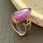 Каблучка з аметистом. - Зображення 2