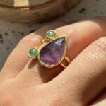 Каблучка з аметистом. - Зображення 2