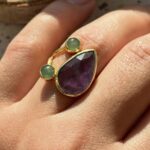 Каблучка з аметистом. - Зображення 4
