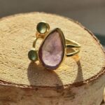 Каблучка з аметистом.