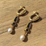 Сережки з сапфіром.