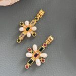 Хрестик зі смарагдом та цирконами. - Зображення 2