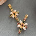 Хрестик зі смарагдом та цирконами. - Зображення 5