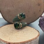 Безрозмірна каблучка з хризолітом. - Зображення 2