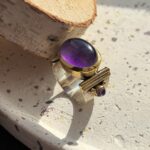 Каблучка з аметистом.