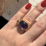 Каблучка з аметистом. - Зображення 2